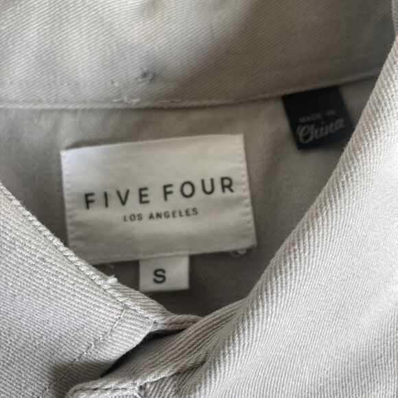 Five Four Los Angeles Gray Canvas Long Sleeve Men’s Small Shirt - Picture 2 of 3